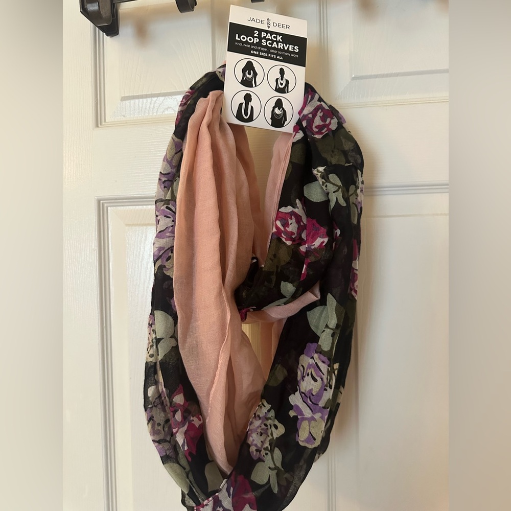 NWT Jade & Deer 2pack Infinity Loop Scarf